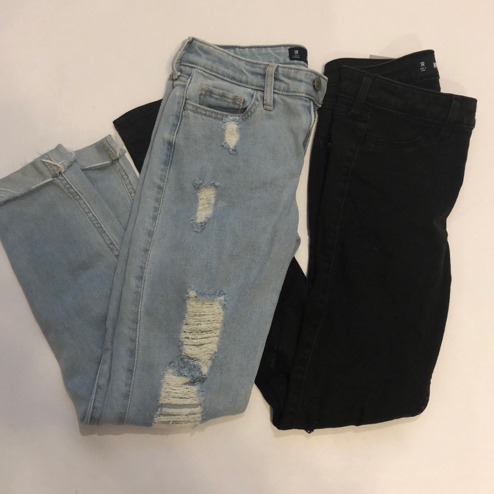 Duo Hollister Jean Bundle -  Black & Light Blue